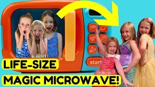 HUGE Magic Microwave with Real Life Princesses [upl. by Hillard]