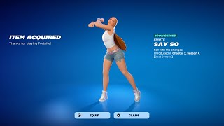 How To Get SAY SO Emote NOW In Fortnite Unlock Say So Emote New Say So Bundle [upl. by Herrera910]