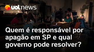 Crise da Enel quem é responsável por apagão em SP e qual governo pode resolver [upl. by Torr]