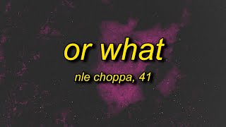 NLE Choppa 41  Or What Lyrics  i love pills and percocets [upl. by Aicenra]