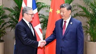 Xi Jinping rencontre le Premier ministre britannique Keir Starmer [upl. by Clevie357]