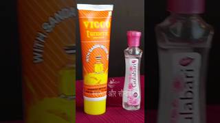 Vicco Turmeric Cream with Gulabjal for Spotless Glowing and fair skin  skincare beauty shorts [upl. by Yonita82]