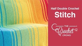 BEGINNER Half Double Crochet Stitch HDC [upl. by Angil]