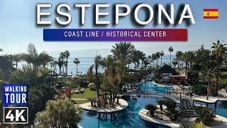 Walking Tour through Estepona  Spain 4k [upl. by Eyaj]