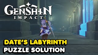 Genshin Impact Dates Labyrinth Puzzle Solution Enkanomiya [upl. by Yenhoj]