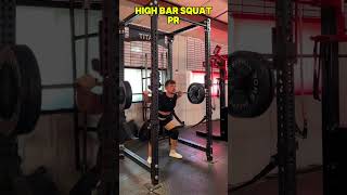 High Bar Squat PR [upl. by Llewxam]