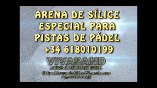 ARENA DE SILICE ESPECIAL PARA PISTAS DE PADEL [upl. by Atsirhcal]