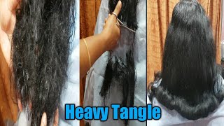 Easy detangling for matted hairhow to get a hair knot outmore than 3 months matted hairTangle [upl. by Anide246]