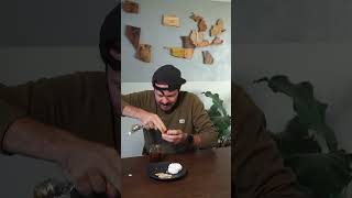 Carving a pinewood knife spoon for serving pine cone jam woodworking carving short [upl. by Bowler]