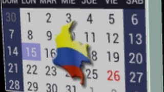 Calendario Festivos Colombia [upl. by Sungam]