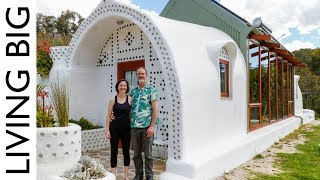 Incredible Small OffGrid Earthship Home [upl. by Ahsiuq]