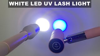 405nm White Light UV lash lamp White LED UV eyelash light pink eyelash light beauty lashextension [upl. by Ide]