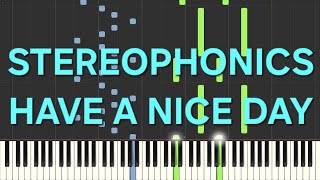 stereophonicshave a nice dayrallentatoslowpiano facile easy tutorial [upl. by Chace]