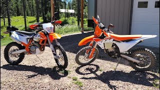 2023 KTM 450 XCF VS 2022 KTM 450 XCF [upl. by Muriah]