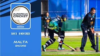 🔴 ECS Malta Encore 2023  Day 3  T10 Live Cricket  European Cricket [upl. by Anibas]