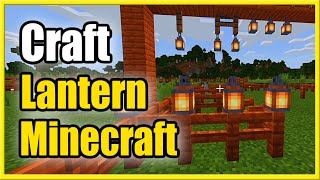 How to Make a Lantern in Minecraft Survival Recipe Tutorial [upl. by Botnick419]