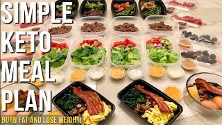 Simple Keto Meal Plan For The Week  Burn Fat and Lose Weight [upl. by Delwin]