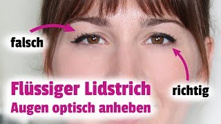 Flüssiger Lidstrich – Augen optisch anheben 👁 [upl. by Ahsinauj365]