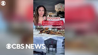 3 Outer Banks homes in Rodanthe North Carolina collapsed into the sea within a week Heres why [upl. by Kirstin]