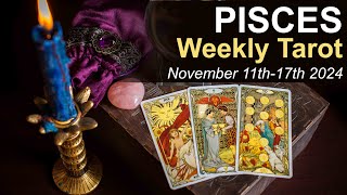 PISCES WEEKLY TAROT READING quotA BREAKTHROUGH IS AT HANDquot November 11th17th 2024 weeklytarotreading [upl. by Feldstein]