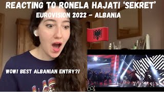 ALBANIA EUROVISION 2022  REACTING TO RONELA HAJATI “SEKRET” FIRST LISTEN [upl. by Sheela55]