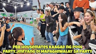 PBB HOUSEMATES DIRETSO POOL PARTY JM AT FYANG DI MAPAGHIWALAY SA PARTY Behind the scene [upl. by Attennaj]