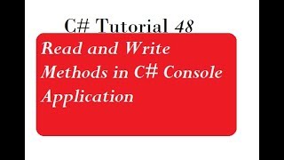 Read and Write Method in C Console Application [upl. by Swayne]