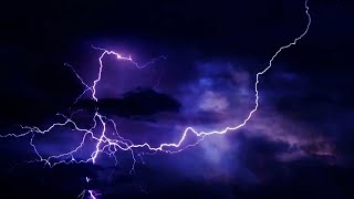 Thunderstorm And Lightning Strikes At Night Background Video Effects HD [upl. by Temme]