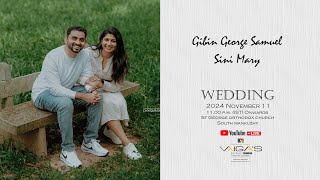 Gibin George Samuel amp Sini Mary Wedding Day YouTube Live Streaming [upl. by Jb]