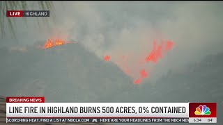 Evacuation warnings issued for Line Fire in Highland [upl. by Walworth]