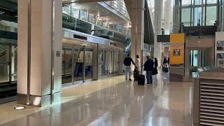 Airport Train Ride B Gates to Terminal Washington Dulles International Airport IAD Dulles VA [upl. by Asilegna]