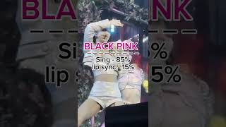 kpop groups how much they live sing vs lip sync music blackpink dancecover kpop blackpinkremix [upl. by Stila]