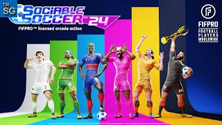 New FIFPRO Licensed Arcade Football Game  Sociable Soccer 24 Gameplay [upl. by Chickie803]