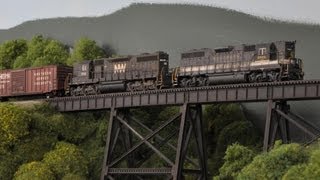 LAYOUT TOUR  N Scale  Norfolk Southern  CSX  Charleston Roanoke and Eastern Railway [upl. by Balthazar]