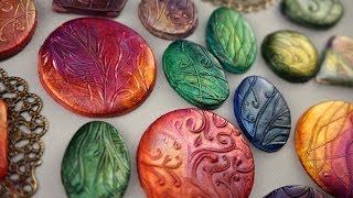 Mica and Ink on Clay  Making Alcohol Ink Shine [upl. by Meadows]