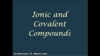 ionic and covalent compounds [upl. by Puglia]