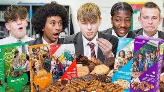 British Highschoolers try Girl Scout Cookies for the first time [upl. by Elolcin502]