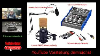 Pronomic M502U mit Pronomic CM22 mein YouTube Tonstudio [upl. by Iosep]