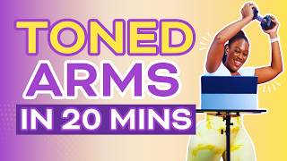 TONED ARMS WORKOUT  A FUN 20 min UPPER BODY WORKOUT you can do AT HOME [upl. by Sefton]