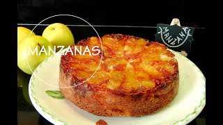 TORTA DE MANZANAS INVERTIDA muy FACIL  Torta di mele  Acqua Rosa Recetas [upl. by Grous84]