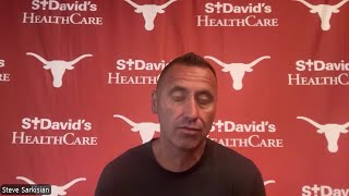 Texas coach Steve Sarkisian gives update on starting QB for Red River Rivalry [upl. by Cordell]