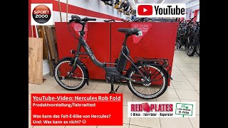 Hercules Klapprad Rob Fold  Produkttest  Fahrradvorstellung [upl. by Cyrilla]