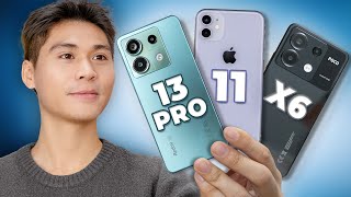 iPhone 11 vs Redmi Note 13 Pro amp POCO X6 Sau 4 năm Apple vẫn làm được [upl. by Anatola]