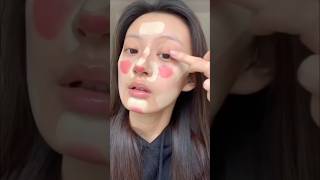 Full face makeup only with foundation and blush💄 makeup makeuptutorial shorts foundation blush [upl. by Victorine]