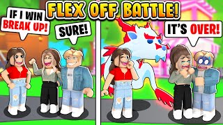 FLEX OFF BATTLE VS ONLINE DATERS in ADOPT ME Roblox Adopt Me [upl. by Joletta]