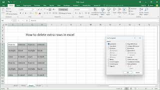 How to delete extra rows in excel [upl. by Izy]