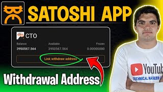 Satoshi App CTO withdrawal Address kaise link Karen  CTO Airdrop withdrawal [upl. by Keryt]