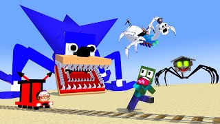 Curse Shin Sonic vs Curse House Head and Boss choochoo train  Minecraft Animation [upl. by Giacobo]