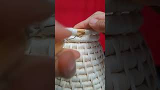 The process of making a wicker vase out of corn [upl. by Annayr]