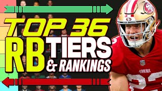 Complete 2024 Fantasy Football RB Rankings Top 36 [upl. by Lebama]